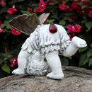 Garden Flower Fairy Outdoor Solar Decor,Fairy Garden Sculpture,Resin Ornaments for Patio Lawn Yard Porch,Playful Garden Flower Fairy Statues for Outside Angel Gifts,8.98 Inches Tall by GreenHaven Gardens