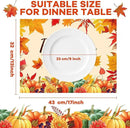 Thanksgiving Placemats Set of 6 Fall Plastic Table Mats Thanksgiving Day Place Mat Autumn Harvest Place Mats Washable Rustic Pumpkins Table Decoration for Indoor Outdoor Party Kitchen Dining by CozyNest Decor