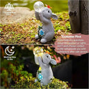 Solar Rabbit Outdoor Garden Statues: Outside Decor with Lights Clearance for Yard Art Lawn Ornaments Porch Patio Balcony Home House - Birthday Gifts for Grandma Mom Women by GreenHaven Gardens