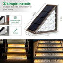 Solar Step Lights for Outside,12pack Solar Stair Lights Outdoor Waterproof IP67,Outdoor Deck Step Lights,Solar Outdoor Lights for Staircase,Patio,Front Step(Warm Brown) by GreenHaven Gardens