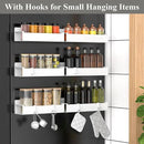 6 Pack Magnetic Spice Rack Organizer for Refrigerator and Oven, White Fridge Organizers and Storage for Kitchen by CozyNest Decor