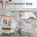 Area Rugs Living Room Rug - 4x6 Washable Modern Abstract Soft Neutral Non-Slip Carpet Large Indoor Floor Thin Carpets for Bedroom Dining Room Farmhouse Nursery Home Office Brown Black Grey by TinyTreasures Baby Boutique