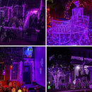 Purple Halloween Solar String Lights Outdoor, 2-Pack 80FT 200LED Solar Twinkle Light Waterproof, Copper Wire 8 Modes Purple Fairy Lights for Garden, Fence, Tree Decor, Halloween Decoration Outdoor by GreenHaven Gardens