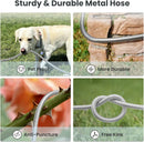 Girafe Tools Garden Hose 25ft x 5/8", 304 Stainless Steel Metal Water Hose, No Kink Garden Water Hose with 9 Pattern Spray Nozzle, Flexible, Lightweight, Kink Free Hose for Yard, Outdoor by GreenHaven Gardens