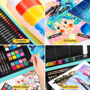 iBayam Art Supplies, 150-Pack Deluxe Wooden Art Set Crafts Drawing Painting Kit with 1 Coloring Book, 2 Sketch Pads, Creative Gift Box for Adults Artist Beginners Kids Girls Boys by TinyTreasures Baby Boutique