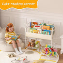 Kids Bookshelf and Toy Storage with 2 Rolling Baskets – Toddler Bookshelf, Montessori Children's Booksheves for Nursery, Small Book Shelf for Kids Rooms, Playroom Organization and Storage by TinyTreasures Baby Boutique