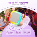 Mini Karaoke Machine for Kids Adults, Portable Bluetooth Speaker with 2 Wireless Karaoke Microphones,2025 TOP Birthday Gifts Toys for Girls 3, 4, 5, 6, 7, 8+Years Old Toddler Karaoke Player by TinyTreasures Baby Boutique