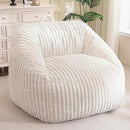 BYBYME Giant Bean Bag Chair for Adults and Kids, Large Comfy Cozy Beanbag, Floor Sofa for Teens, Living Room, Gaming, Reading, Beige by CozyNest Decor