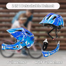 Kids Bike Helmet with Chin Guard, Adjustable Detachable Children’s Full Face Helmet for Girls and Boys, Cycling Helmets Skateboard, Scooter by TinyTreasures Baby Boutique