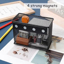 4.5'' × 2.2'' × 3.5'' Magnetic Basket for Whiteboard Black Magnetic Basket for fridge, Magnetic Locker Organizer Holder with 4 Strong Magnets, Magnetic Holder for Refrigerator Locker, by CozyNest Decor