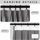 Macochico Gray 100% Blackout Linen Curtains 96 Inches Long Pinch Pleated Curtains for Bedroom Living Room Nursery Farmhouse Insulated Sound Reducing Drapery with Tieback 84”Wx96”L 1 Panel by CozyNest Decor