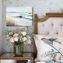 amatop Coastal Wall Art - Nautical Ocean Canvas Print with Light Blue & White Seascape, Boat, Reeds - Beach Picture for Modern Farmhouse, Lake House, Bedroom, Bathroom, Beach-Themed Artwork，16x12 by CozyNest Decor