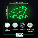 Lampeez Frog Neon Sign, Frog Lamp Wall Decor, Dimmable LED Neon Art Signs USB Powered, for Man Cave, Home, Patio, Garden, Bars, Stores, Clubs, Ideal Gift for Friends, Family and Kids by GreenHaven Gardens
