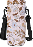 RICHEN Neoprene Water Bottle Carrier Bag with Adjustable Shoulder Strap,Insulated Water Bottle Cover for Stainless Steel/Glass/Plastic Bottles by TinyTreasures Baby Boutique