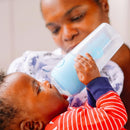PopYum 5 oz Blue Anti-Colic Formula Making/Mixing/Dispenser Baby Bottles, 2-Pack with