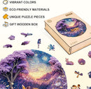 Jigfoxy Wooden Puzzles for Adults, Starry Night Fawn Wood Puzzles Adult, Unique Animal Shape Wooden Jigsaw Puzzles for Adults, Birthday Gifts for Puzzle Lovers, Family, Friend (S-8.5 * 8.5in-100pcs) by TinyTreasures Baby Boutique