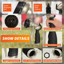 AUTOMAN Garden Hose Nozzle - 7 Patterns Sprayer, 100% Metal High Pressure Spray Nozzle, Labor-Saving Design, Heavy Duty Water Hose Nozzle for Garden Watering, Car Washing, Window Cleaning,Pets Bathing by GreenHaven Gardens