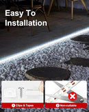 LUHLEE Solar LED Strip Lights, Upgrade Outdoor Rope Lights 8 Lighting Modes,IP65 Waterproof String Lights for Patio Yard Deck Porch Balcony Garden (White, 16.4 ft) by GreenHaven Gardens