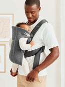BabyBjörn Baby Carrier Mini, Dark Gray, 3D Jersey Infant Carrier (7-25 lbs), Ergonomic, Easy-to-Use by TinyTreasures Baby Boutique