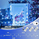 Vivideal 200 LED Christmas Lights Outdoor - 66ft Christmas String Lights 8 Modes Plug in Waterproof Fairy Lights with Timer Memory for Indoor Outside Bedroom Home Party Decoration, Blue&White by GreenHaven Gardens