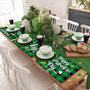 St. Patrick’s Day Placemats Set of 6 Buffalo Plaid Plastic Table Mats Lucky Shamrock Place Mats Blessed Holiday Table Decoration for Indoor Outdoor Party Kitchen Dining by CozyNest Decor