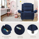 Ulax furniture Corduroy Kids Recliner Chair, Toddler Armrest Sofa Couch, Ergonomic Adjustable Lounge Sofa with Footrest, Padded Backrest, Storage Arms, Navy Recliner for Girls and Boys by CozyNest Decor