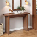 AVZEAR Mid Century Narrow Entryway Console Table, 43.3" Fluted Wood Couch Table Behind Sofa Long and Skinny for Living Room Hallway Entrance Foyer, Walnut by CozyNest Decor