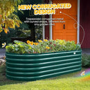 KING BIRD Raised Garden Bed Kit 2025 Upgraded Quick-Setup Galvanized Planter Garden Box Outdoor for Gardening, Vegetables, Flowers, 94x36x23 in, Green by GreenHaven Gardens