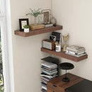 Deep Floating Shelves for Wall, 36'' x 12'' Rustic Large Floating Shelves Set of 2, 12 Inch Deep Walnut Wood Wall Shelves for Living Room Bathroom Laundry Room Bedroom Kitchen Home Office - Walnut by CozyNest Decor