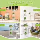 KMOTASUO 3 Tier Tall Metal Plant Stand, 34 Inch Plant Stands Indoor Outdoor, Rustproof Wrought Iron Flower Pot Holder Display Rack for Corner Patio Garden Balcony Living Room(White) by GreenHaven Gardens