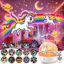 PIKOY Unicorn Toys for Girls Gifts, 15 Films+15 Lullaby Sound Machine for Kids Night Light Projector, Remote+Rechargeable Night Light for Kids Gifts, 360 °Rotation Princess Mermaid Toddler Girl Toys by TinyTreasures Baby Boutique