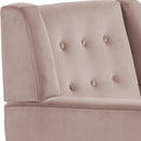 UIXE Accent Chair, Velvet Upholstered Armchair for Living Room, Modern Club Arm Chairs Comfy Single Sofa Button Tufted Bedroom Reading Seat - Skin Pink, Set of 1 by CozyNest Decor