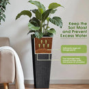 Devoko Resin Tall Planters for Outdoor Plants Set of 2, Large Taper Outdoor Planter Pots with 4 Drainage Holes, Flower Pots Modern Decor for Porch, Patio, Backyard, Home Garden (Black, 32") by CozyNest Decor