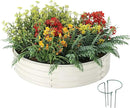 Galvanized Metal Planter Round Raised Garden Bed Kit for Gardening Outdoor，2x2x1ft Grow Garden Box Raised Flower Bed，Round Galvanized Planter Outdoor Metal Fire Pit Ring White by GreenHaven Gardens
