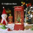House & Garden Decoration,Christmas Lantern with 8 Pieces of Music,Sparkling Crystal Keep Circling Around The Snowman Families Music Box as a (Christmas Child) by CozyNest Decor