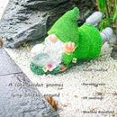 Garden Gnome Statue with Solar Crackle Glass Globe Lights, Resin Gnomes Statue, Patio Yard Lawn Porch Outdoor Garden Decor Christmas Housewarming Gift by GreenHaven Gardens