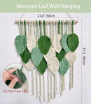 Macrame Wall Hanging Boho Wall Tapestry Handmade Woven Leaf Wall Decor Crochet Wall Art for Home Office Apartment(23.6" W x 31.5" L) by CozyNest Decor