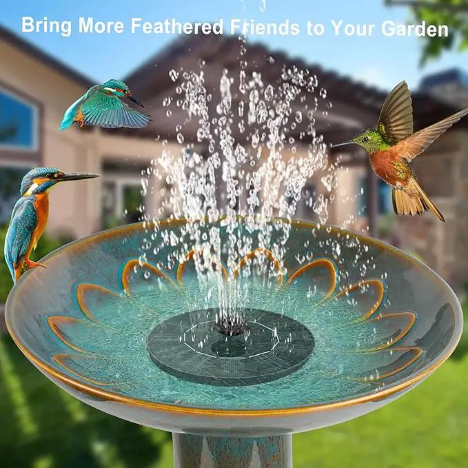 Ceramic Bird Bath for Outdoors, 21.5 inch Heavy Duty Bird Bath，Weather-Resistant Birdbath for Outdoor Garden Use, Attracts Birds, Elegant Yard Décor - Blue, photo 7 of 7