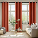 MIULEE Burnt Orange Blackout Curtains for Bedroom Living Room 72 Inches Long 2 Panels, Thermal Insulated Room Darkening Drapes Solid Grommet Top Noise Reduction Terracotta Rust Fall Window Treatments by TinyTreasures Baby Boutique