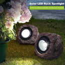 Outdoor Solar Rock Light, Waterproof LED Solar Spotlight, Garden Landscape Lights, Decorative Garden Rock Lights for Paths, Sidewalks, Patio and Landscaping - 2 Pack by GreenHaven Gardens