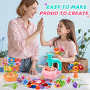 Flower Bouquet Craft Kit for Girls - Arts & Crafts Gift for 4 5 6 7 8 9 Year Old Girls, DIY Flower Making Toy Kit for Kids, Mess-Free Fun & Educational Activities for Preschool Kids, Birthday Gift by TinyTreasures Baby Boutique