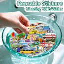 3 Sets Sticker Books for Toddlers 2-4 Years, Reusable Stickers Books for Toddlers 1-3, Travel Toys for Kids 1-3, Airplane Travel Essentials for Kids by TinyTreasures Baby Boutique