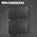 AJinTeby 2-in-1 Reversible 16” x 24” Pre-Seasoned Cast Iron Cooking Griddle for Gas Stove/Charcoal/Electric/Propane/Gas Grill, Flat Griddle Top Plate for Camping Tailgating by GreenHaven Gardens