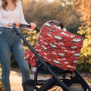 Binienty Christmas Santa Claus Nursing Cover for Moon Christmas Decor Soft Lightweight Car Seat Canopy Multi Use Breastfeeding Covers Breathable and Comfy by TinyTreasures Baby Boutique