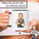 Personalized Coffee Mug, Custom Drawing Portrait Gift, Funny Customized Coffee Gift for Men & Women, Custom Mugs with Pictures, Black 11oz Father's Day Mug by TinyTreasures Baby Boutique