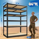 84" H Garage Shelving, 6 Tier Storage Shelves Load 3000 lbs, Adjustable Garage Shelves, Metal Shelving Unit for Warehouse, Basement, Pantry, 40" Wx 16" D x 84" H, Black by GreenHaven Gardens