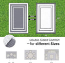 OLANLY Outdoor Rug 6x9 ft Waterproof, Reversible Outdoor Plastic Straw Rug, RV Mat, Indoor Outdoor Carpet Clearance for Patio, Camping, Balcony, Deck, Backyard, Grey & White by GreenHaven Gardens