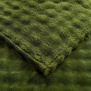 YUSOKI Luxury 3D Bubble Throw Blanket 3.1lb,All Ages,Home Decoration, (Olive Green,60 * 80inches) by CozyNest Decor