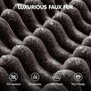 ovios 58" Oversized Round Chair Lounge Chaise Indoor, No Assembly Required, Cloud Large Circle Chair with Plush Fuax Fur, Fluffy Modern Sleeper Sofa Bed for Reading Yoga, Grey (Plush Corduroy Fabric) by CozyNest Decor