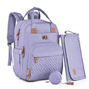 Dikaslon Diaper Bag Backpack with Portable Changing Pad, Pacifier Case and Stroller Straps, Large Unisex Baby Bags for Boys Girls, Multipurpose Travel Back Pack Moms Dads, Taro Purple by TinyTreasures Baby Boutique